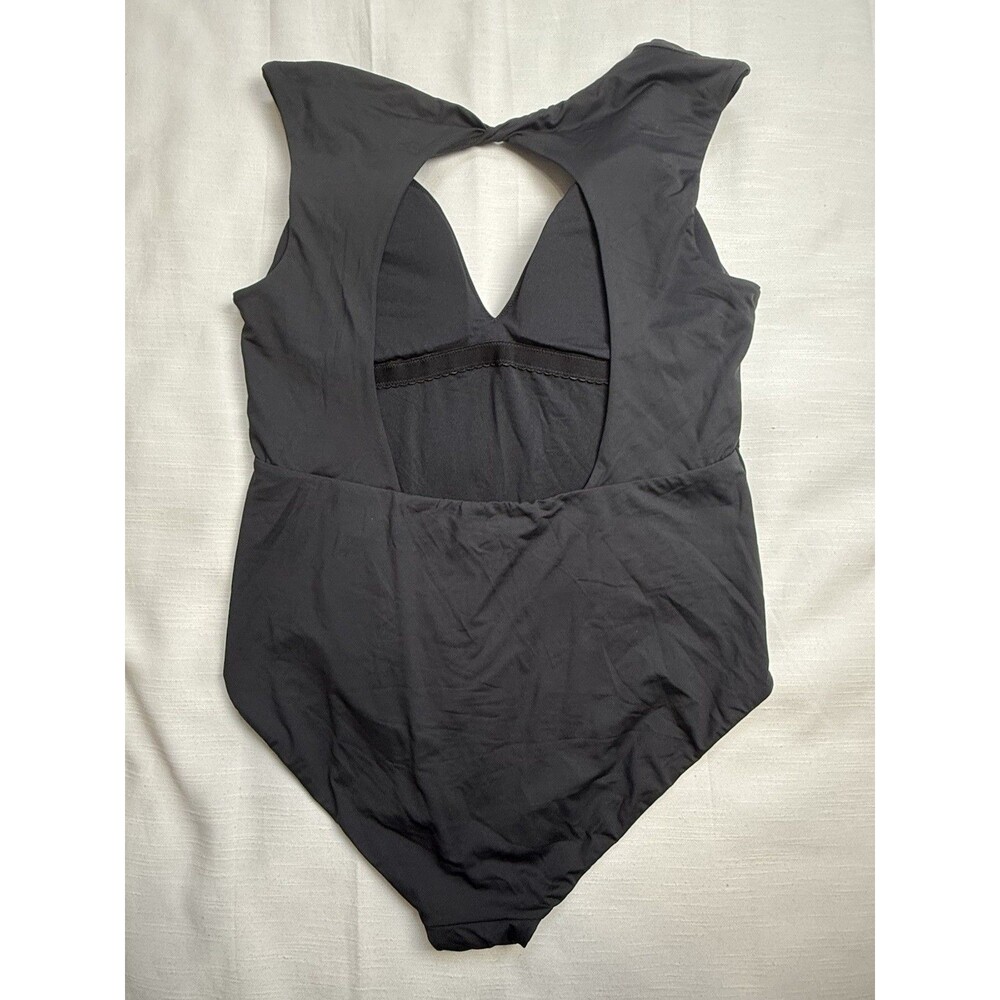 Seafolly Collective V Neck One Piece Swimsuit On Black Sz 14 New - Picture 4 of 8